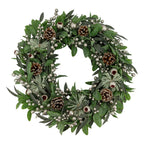 60cm Silver Berry Wreath - Seasonal Decor