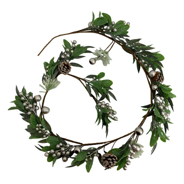 180cm Silver Berry Garland - Seasonal Decor