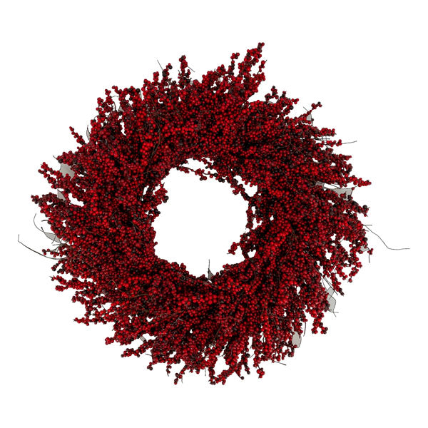 65cm Red Berry Wreath - Seasonal Decor