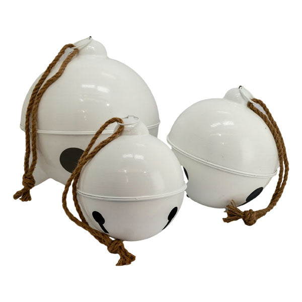 White Set Of 3 Bells - Seasonal Decor