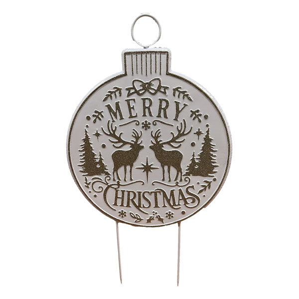 White Lawn Stake - Seasonal Decor