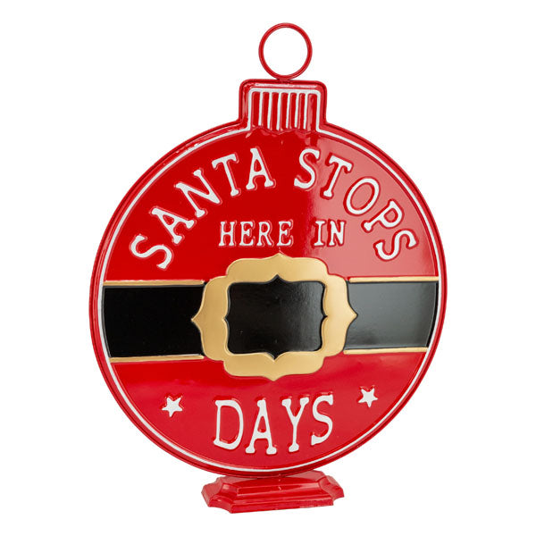 Santa Stops Countdown - Seasonal Decor