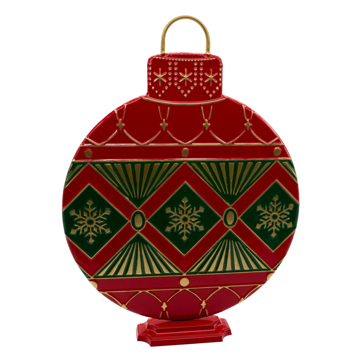 Red And Green Ball Decor Med - Seasonal Decor