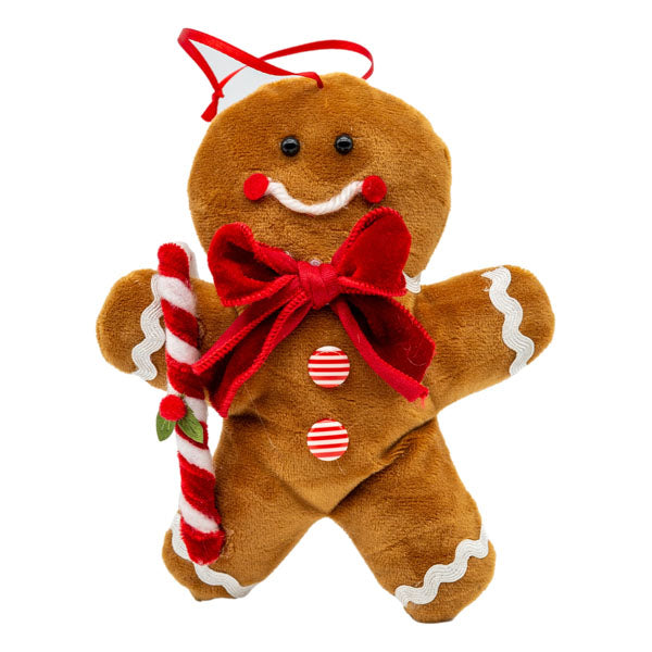 Candycane Gingerbread Man Hanging - Seasonal Decor