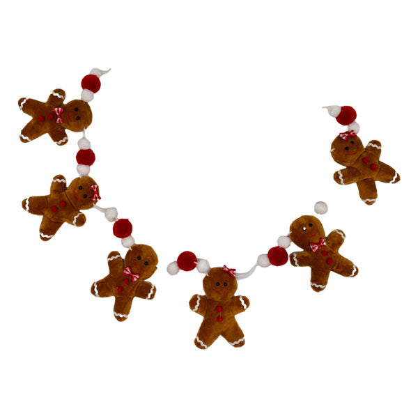 Gingerbread Man Garland - Seasonal Decor