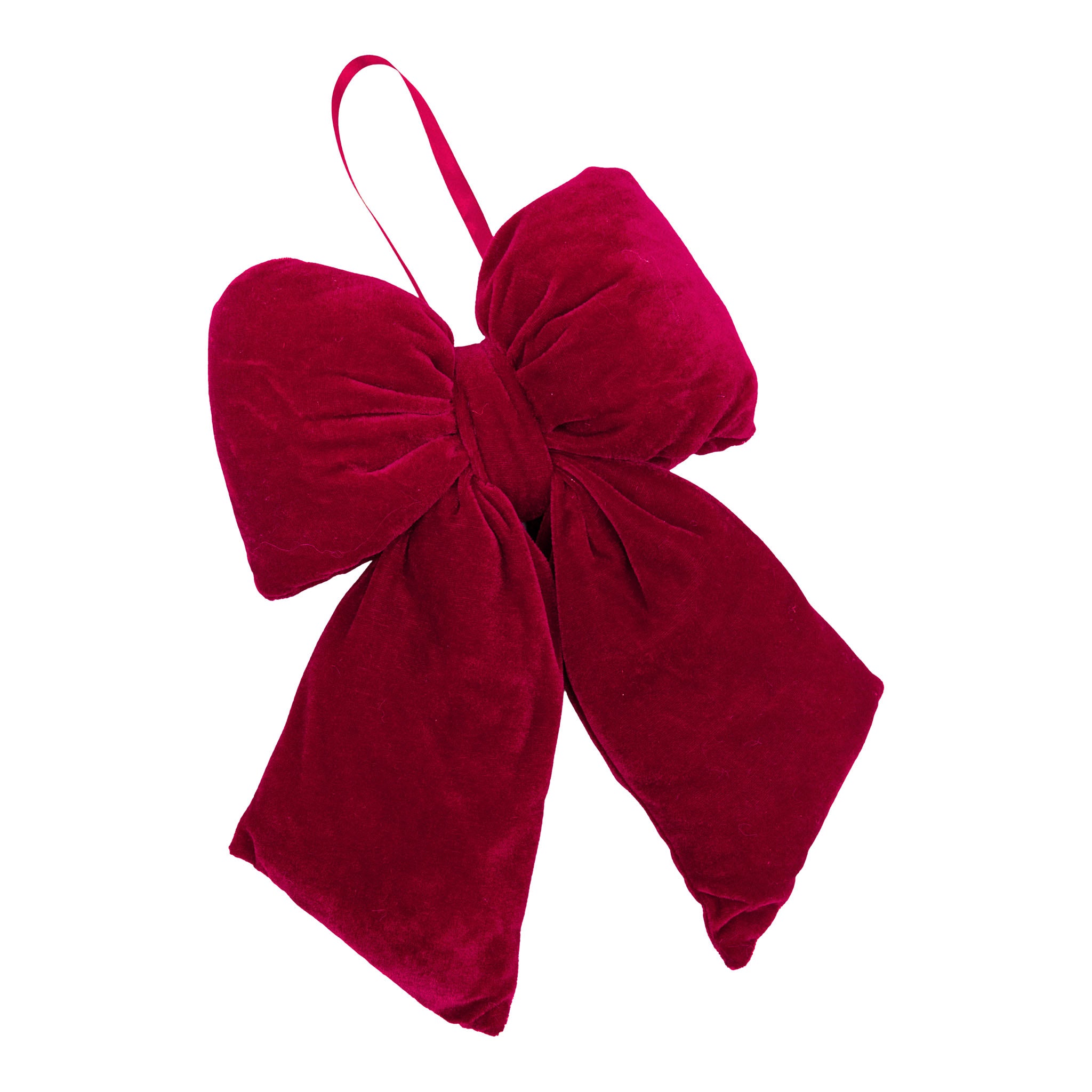 Burgundy Velvet Bow - Seasonal Decor