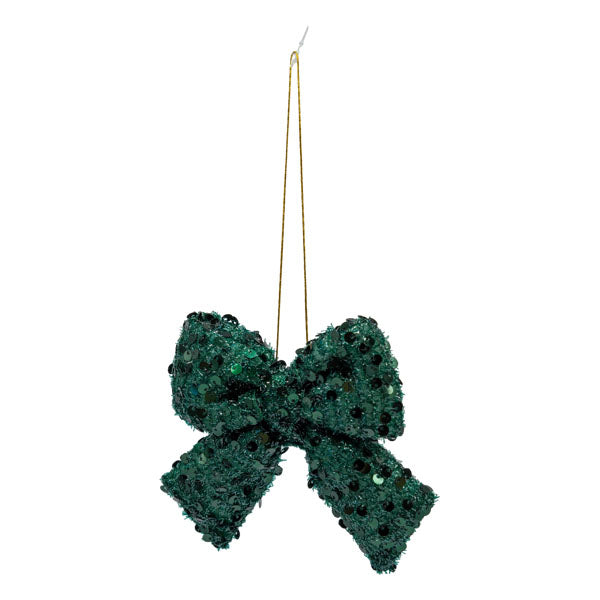 Green Sequined Bow - Seasonal Decor