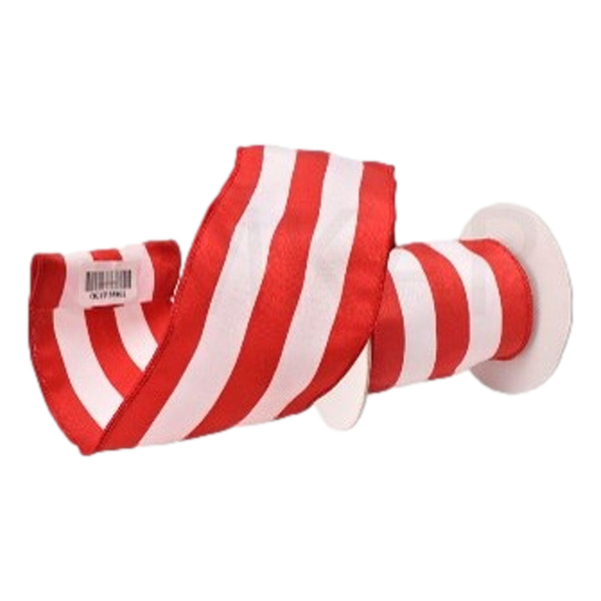 100mm Red White Ribbon - Seasonal Decor