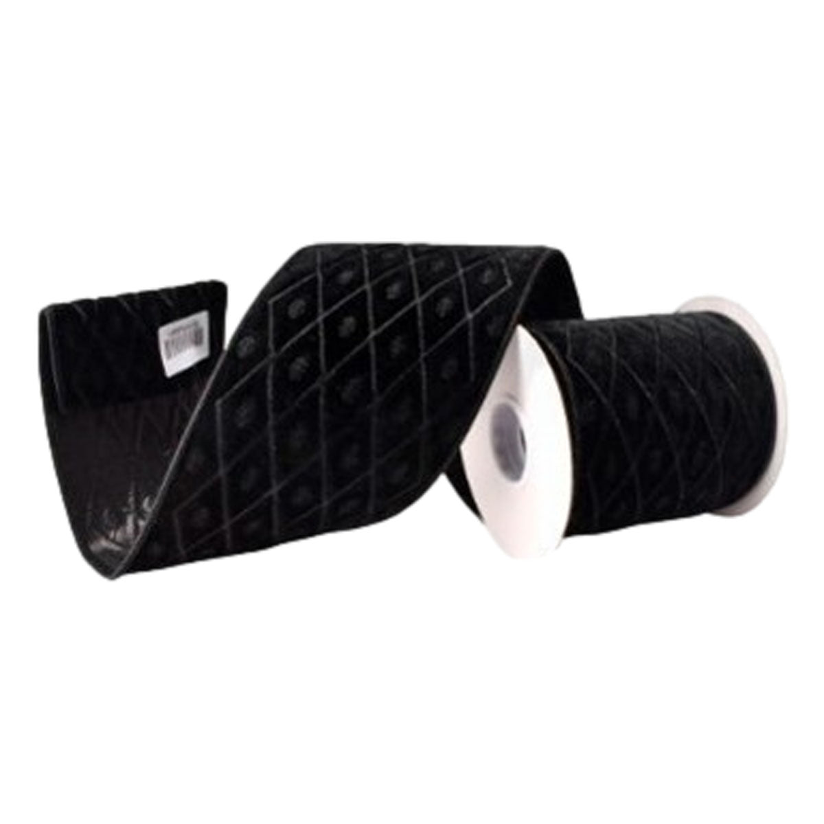 64mm Black Harlequin Ribbon - Seasonal Decor