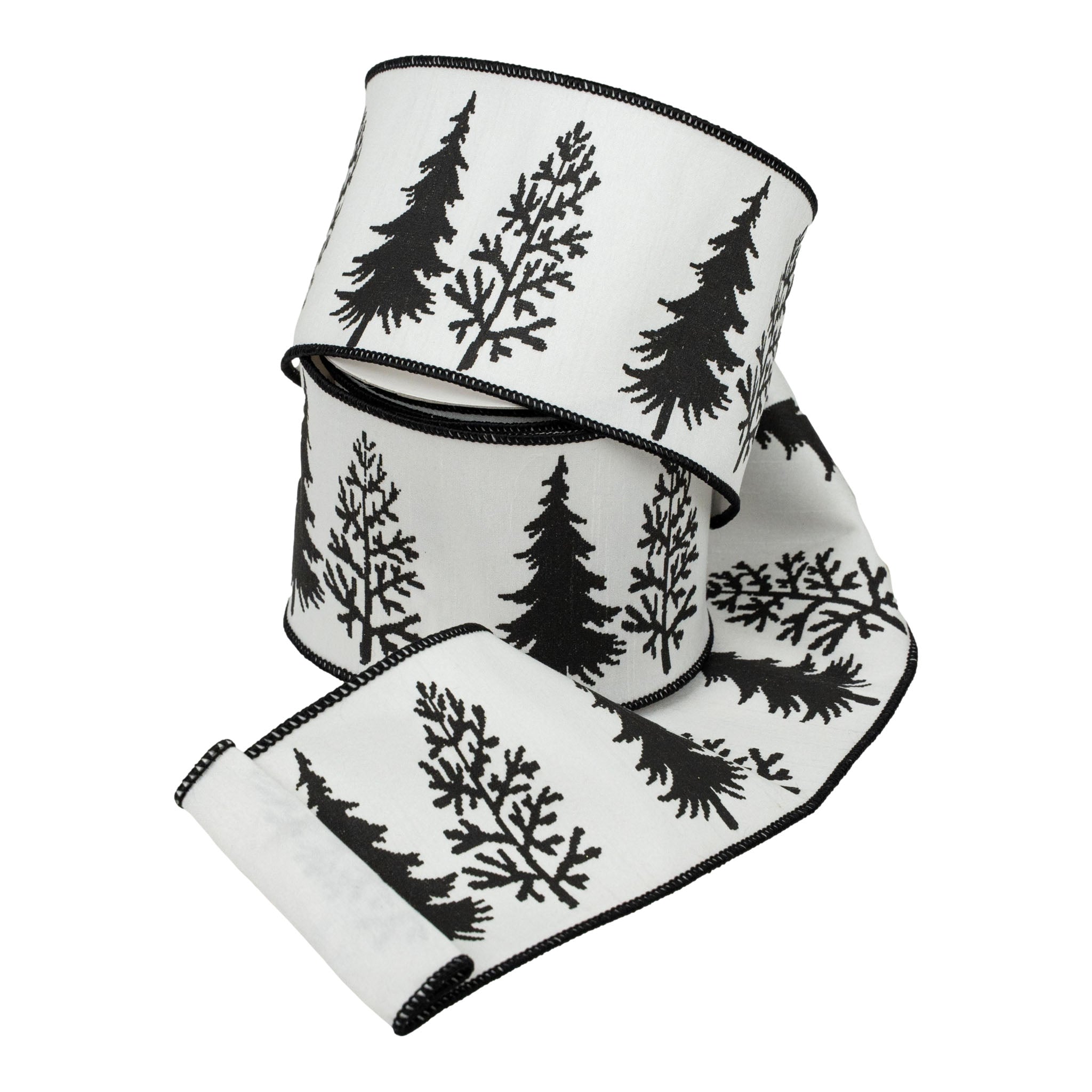 100mm Black Tree Ribbon - Seasonal Decor
