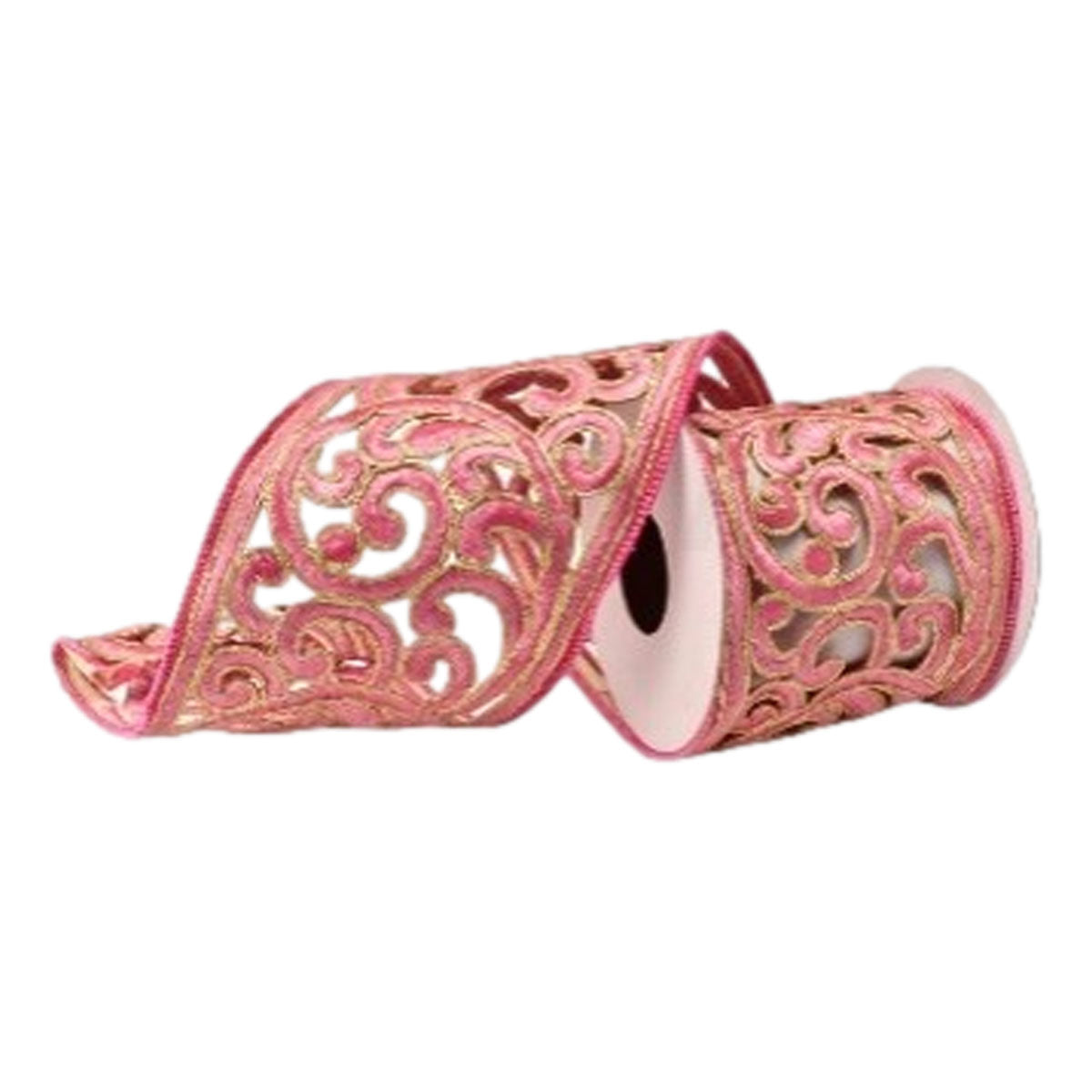 100mm Pink Cut Out Ribbon - Seasonal Decor
