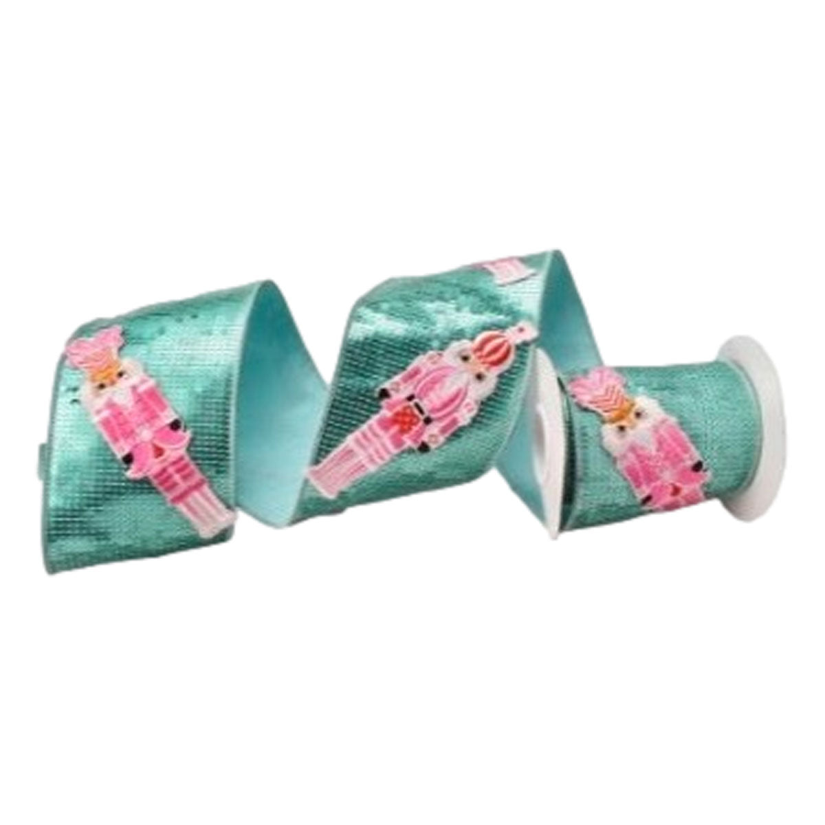 100mm Aqua Pink Ribbon - Seasonal Decor