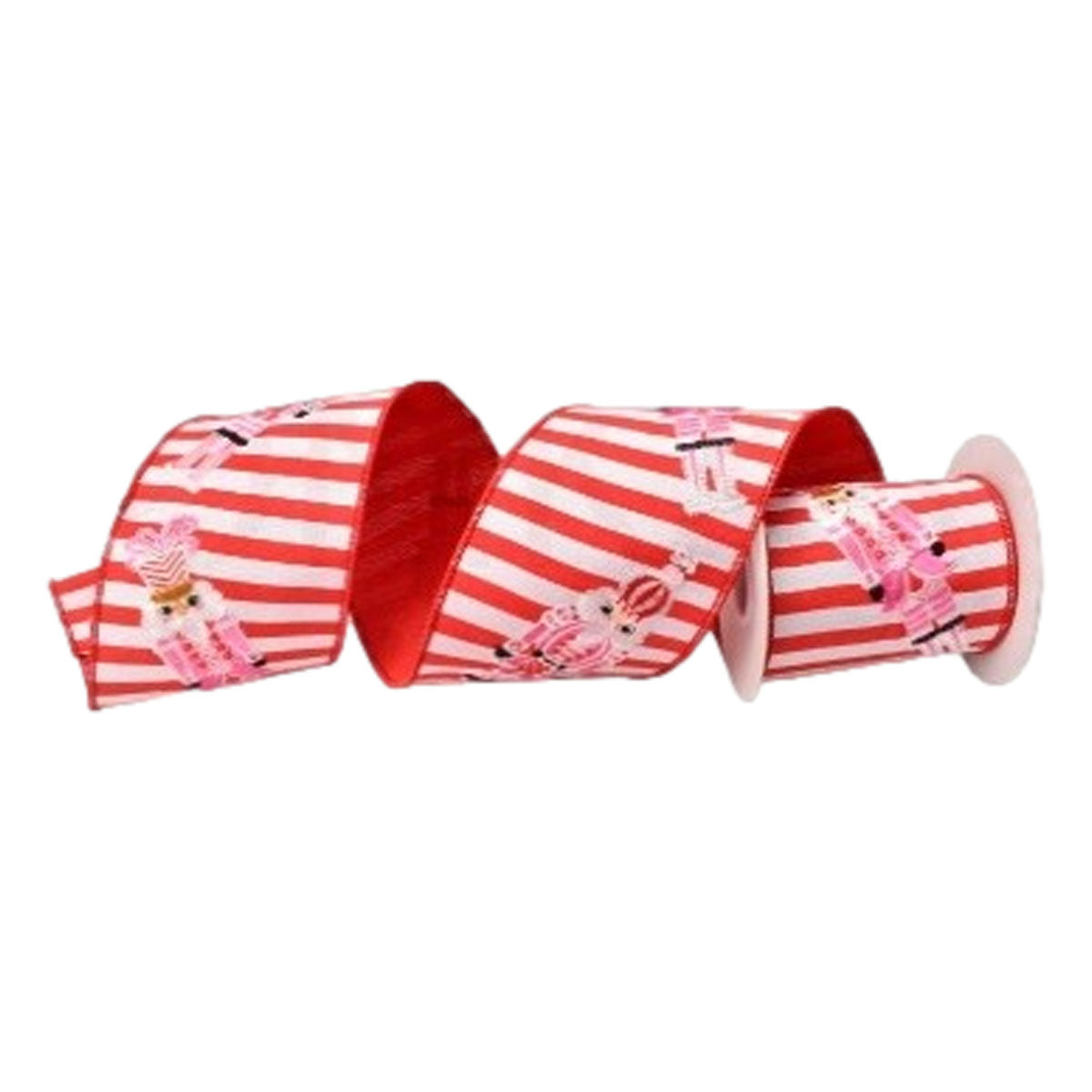100mm Red White Ribbon - Seasonal Decor