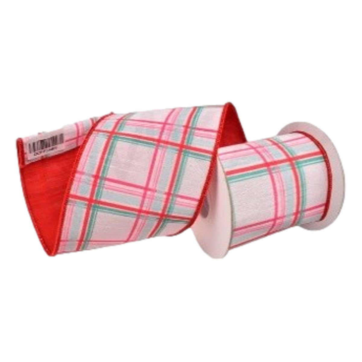 64mm Pink Tartan Ribbon - Seasonal Decor