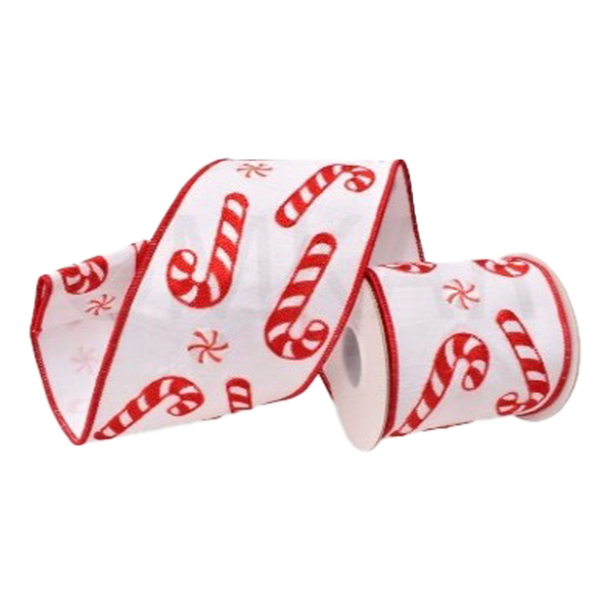 100mm Candycane Ribbon - Seasonal Decor