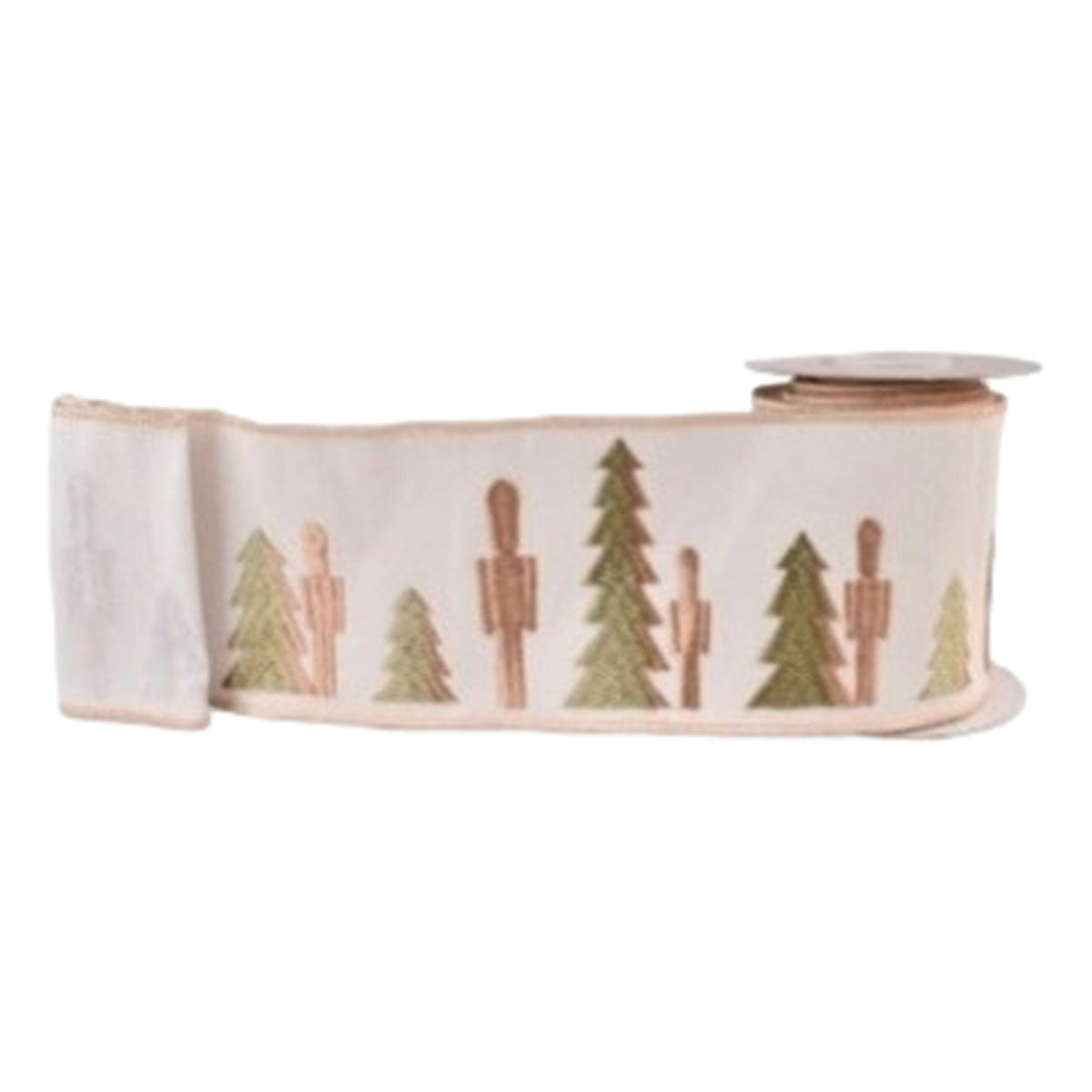 100mm Tree Nutcracker Ribbon - Seasonal Decor