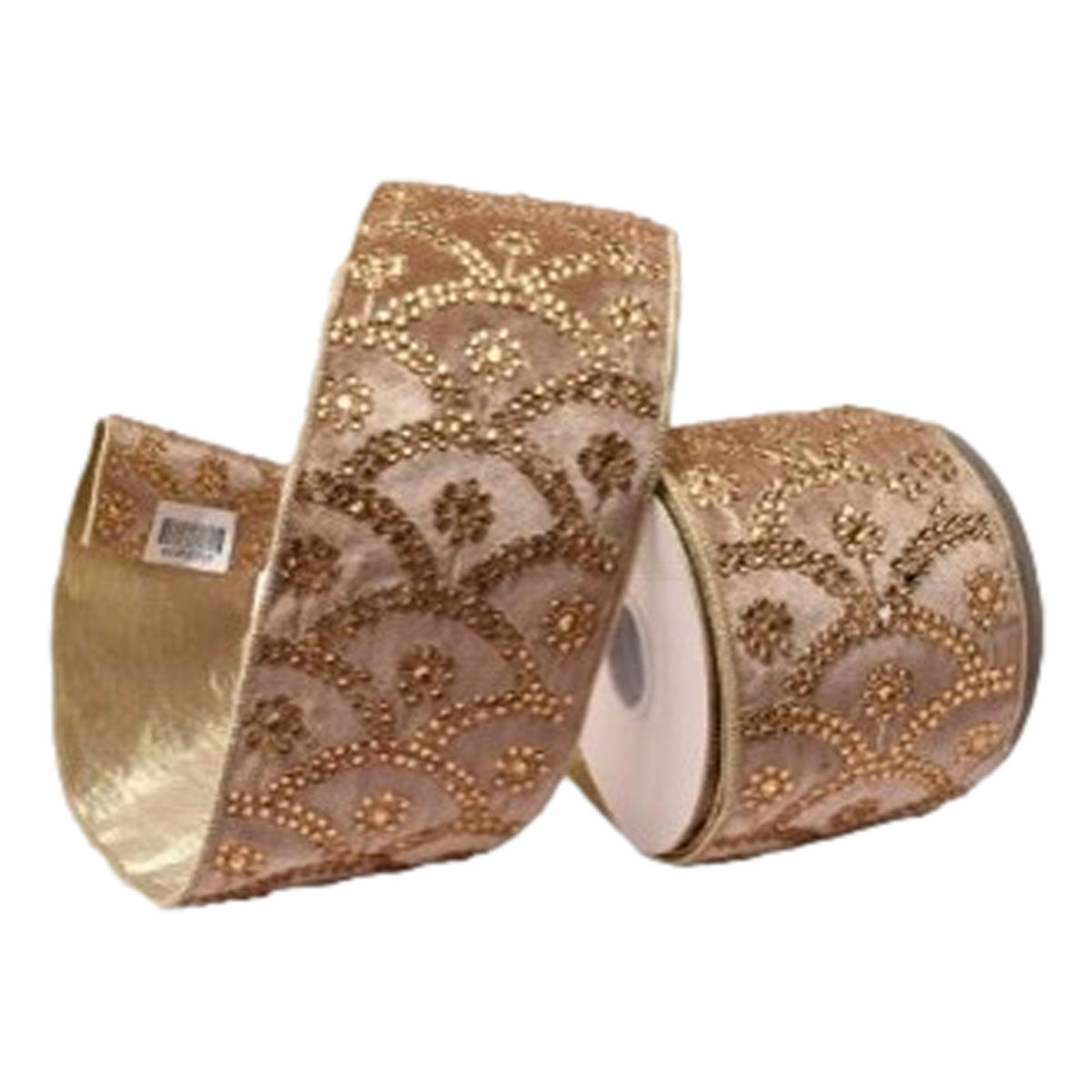 100mm Gold Elegant Ribbon - Seasonal Decor