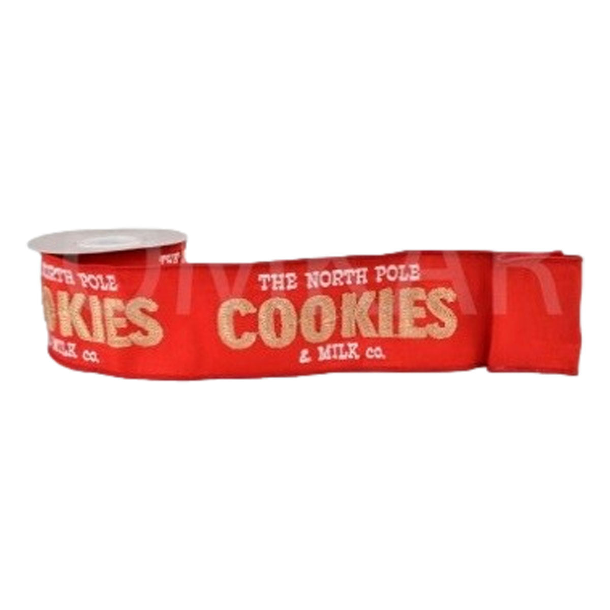 100mm Red Cookie Ribbon - Seasonal Decor