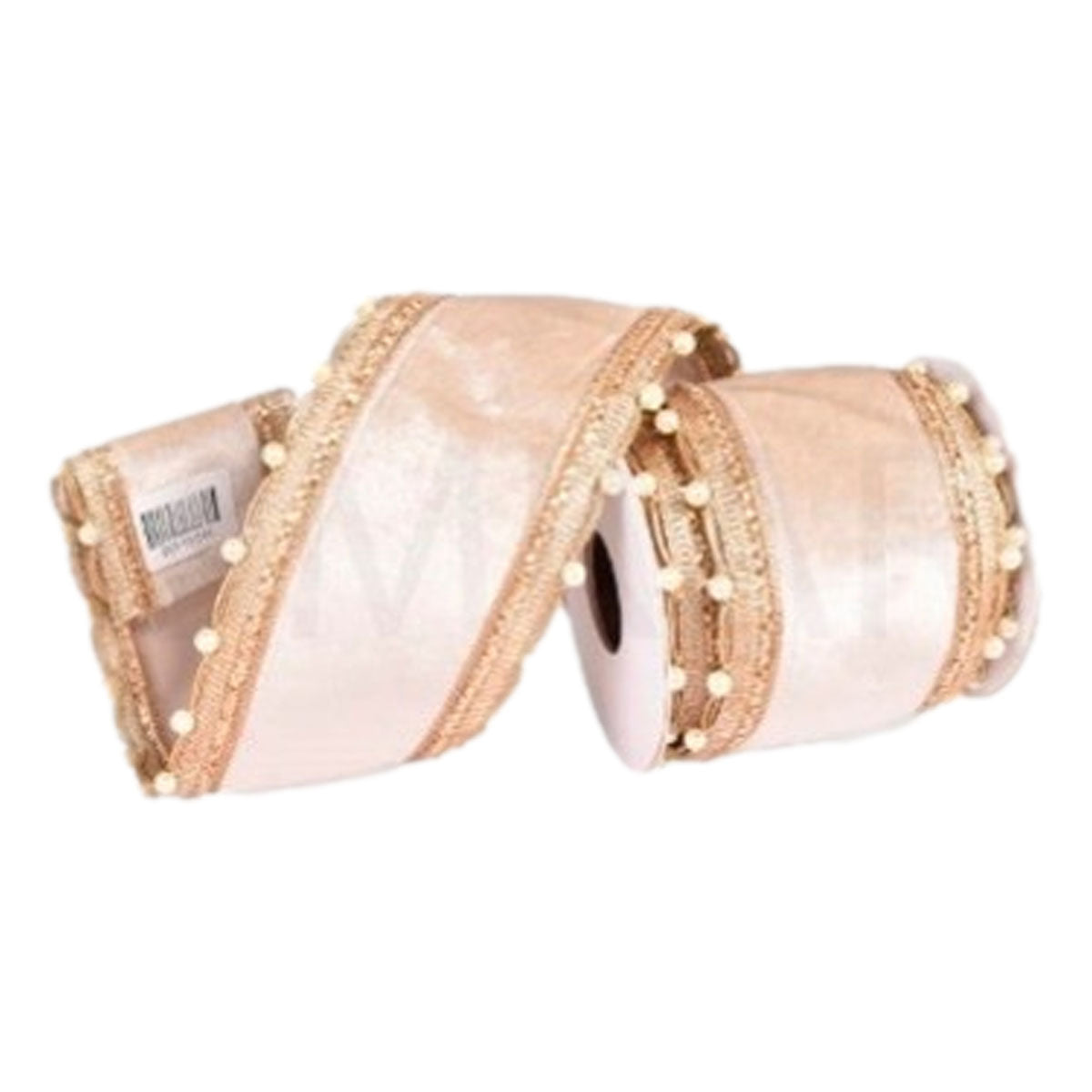 64mm Gold Pearl Trim Ribbon - Seasonal Decor