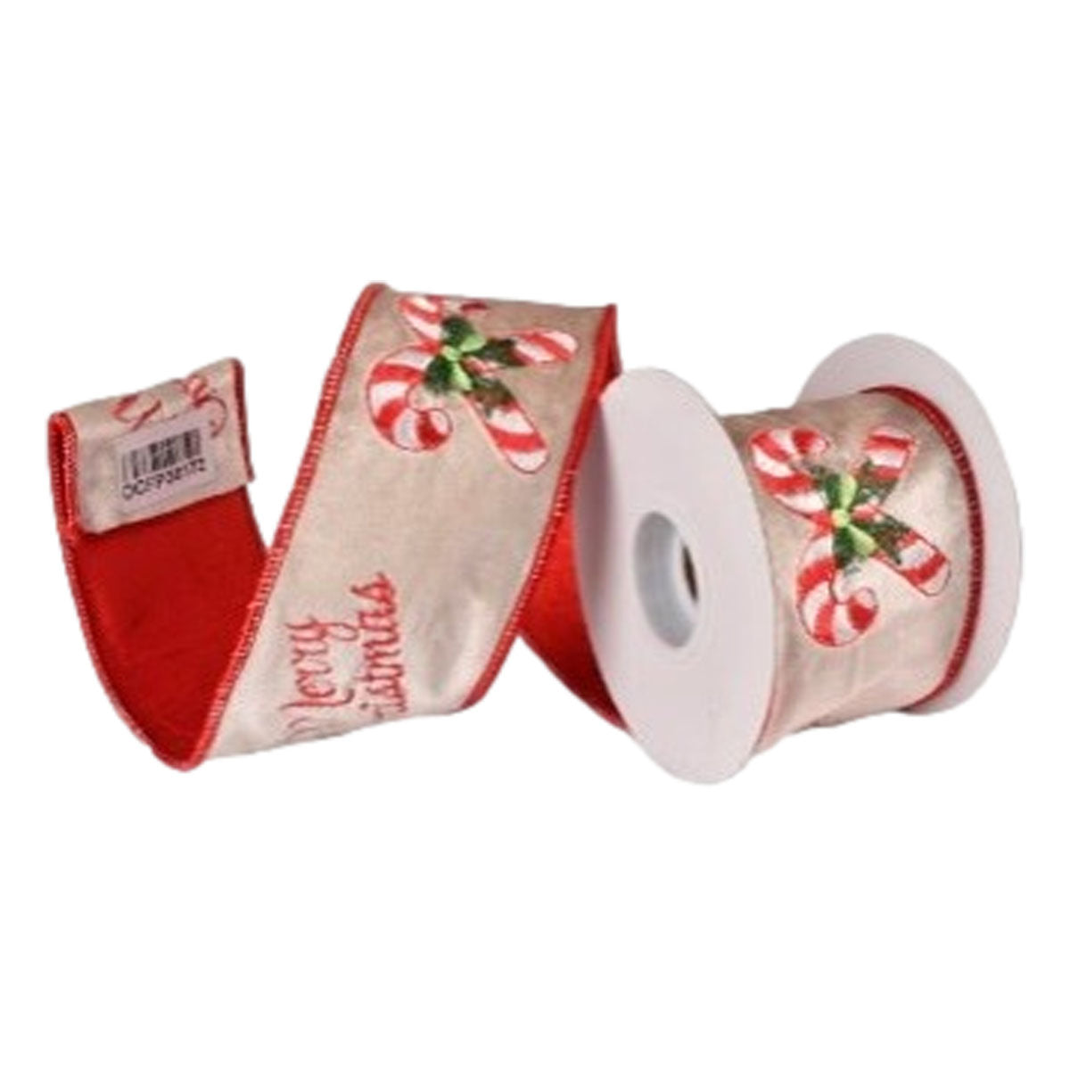64mm Candy Cane Ribbon - Seasonal Decor