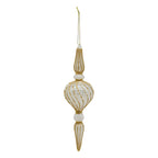 27cm Transparent Gold Swirl Finial - Seasonal Decor