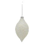 White Glass Long Drop - Seasonal Decor