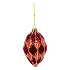 Flocked Burgundy Long Drop - Seasonal Decor