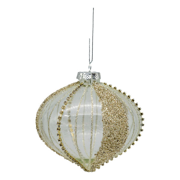 Silver Encrusted Drop - Seasonal Decor