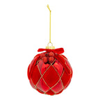 Red Flocked Ball - Seasonal Decor