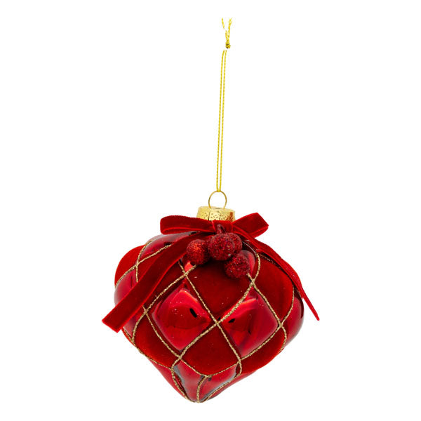 Red Flocked Drop - Seasonal Decor