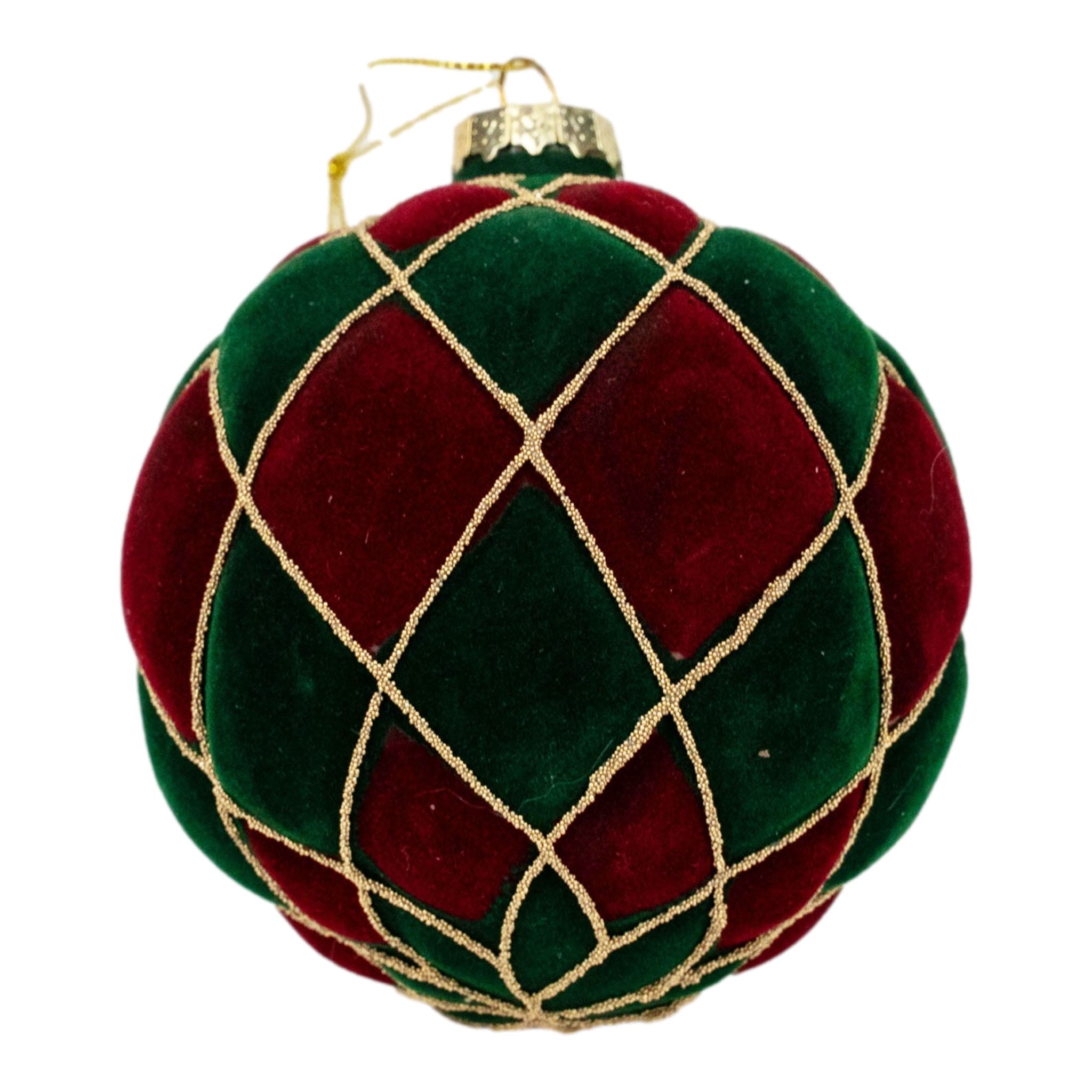 Check Red Green Ball - Seasonal Decor
