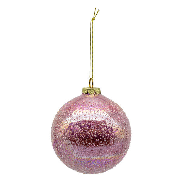 Pink Glass Ball - Seasonal Decor