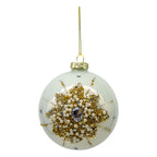 Cream Gold Starburst Ball - Seasonal Decor