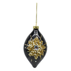 Black Gold Starburst Long Drop - Seasonal Decor