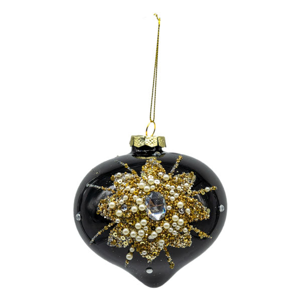 Black Gold Starburst Drop - Seasonal Decor