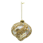 Clear Gold Encrusted Drop - Seasonal Decor