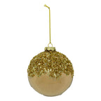 Gold Beaded Ball - Seasonal Decor