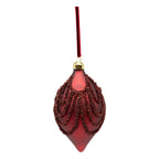 Burgundy Beaded Long Drop - Seasonal Decor
