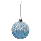 Blue Beaded Ball - Seasonal Decor