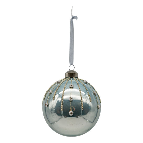 Pale Blue Drip Ball - Seasonal Decor