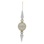 26cm Clear Finial Gold Trim Finial - Seasonal Decor