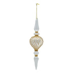 27cm Clear Finial Gold Trim Finial - Seasonal Decor
