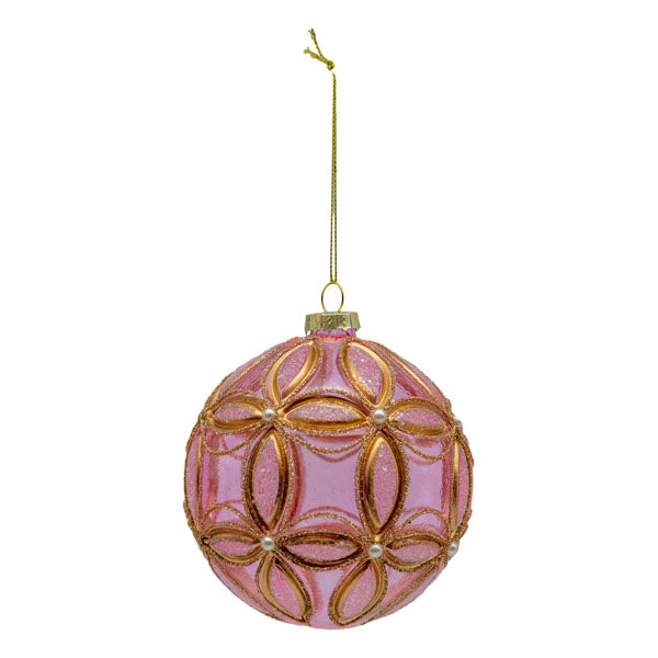Pink Gold Flower Ball - Seasonal Decor