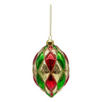 Gold Red Green Harlequin Long Drop - Seasonal Decor