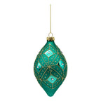 Teal Gold Long Drop - Seasonal Decor