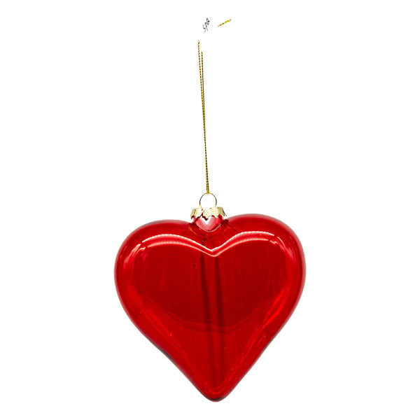 Red Heart Hanging Ornament - Seasonal Decor