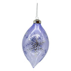 Blue Silver Snowflake Long Drop - Seasonal Decor