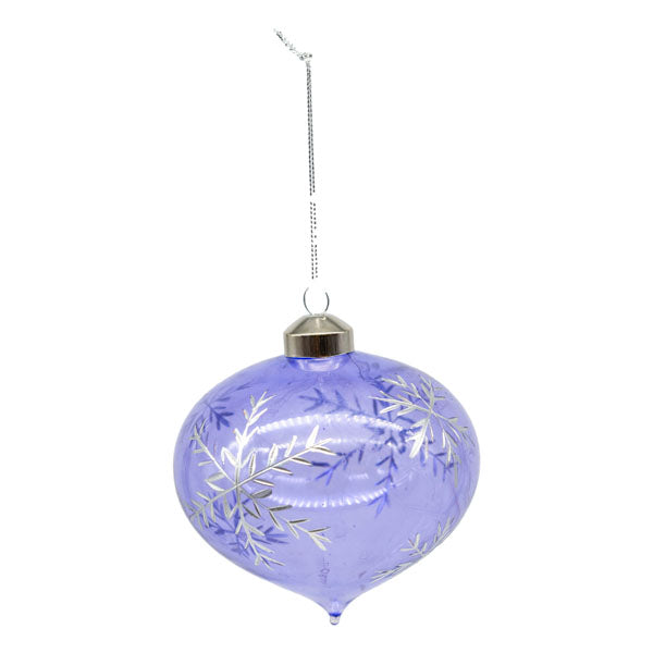 Blue Silver Snowflake Drop - Seasonal Decor