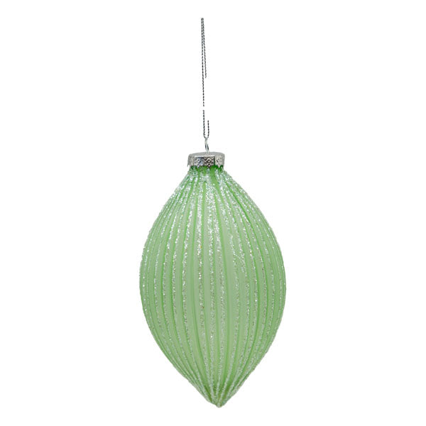 Mint Lined Glitter Long Drop - Seasonal Decor