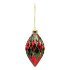 Red Green Harlequin Long Drop - Seasonal Decor
